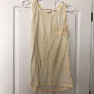 sporty canary yellow tank top